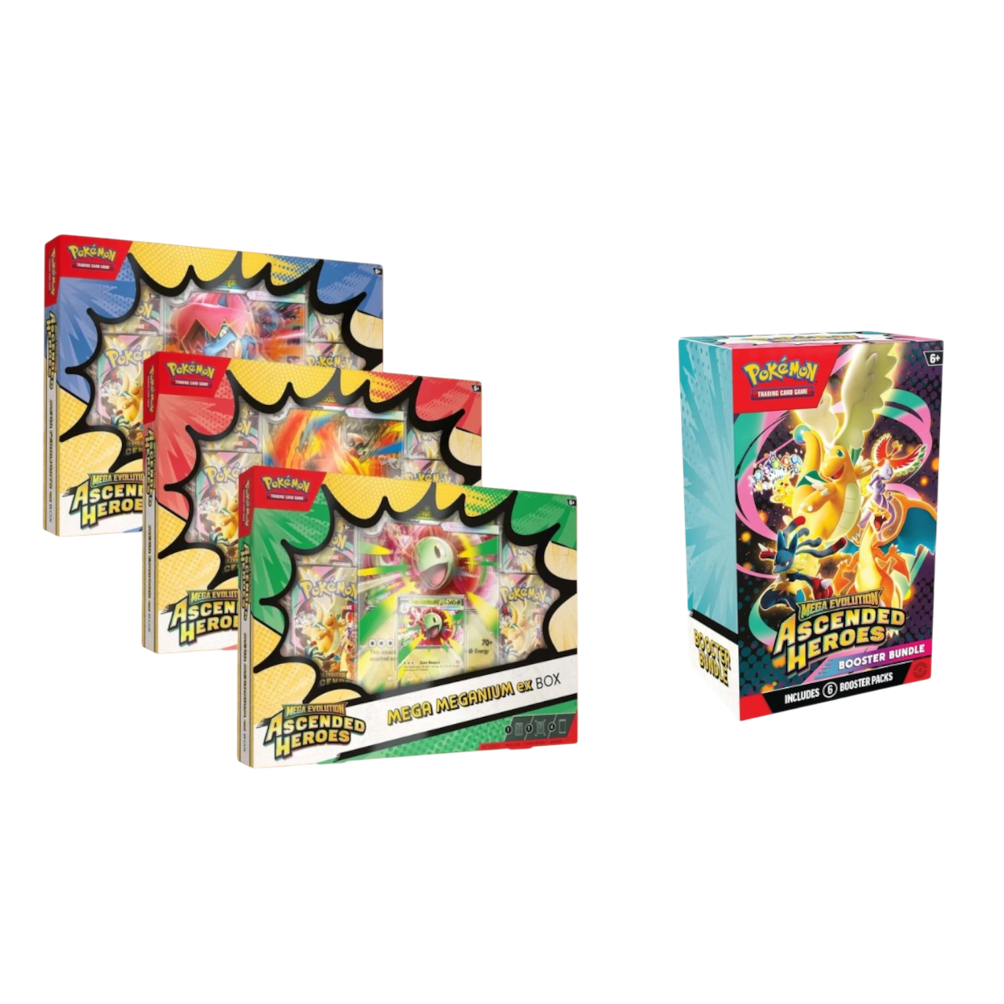 Pokemon TCG : Ascended heroes Booster bundle + Mega ex Box (1 Random Box )